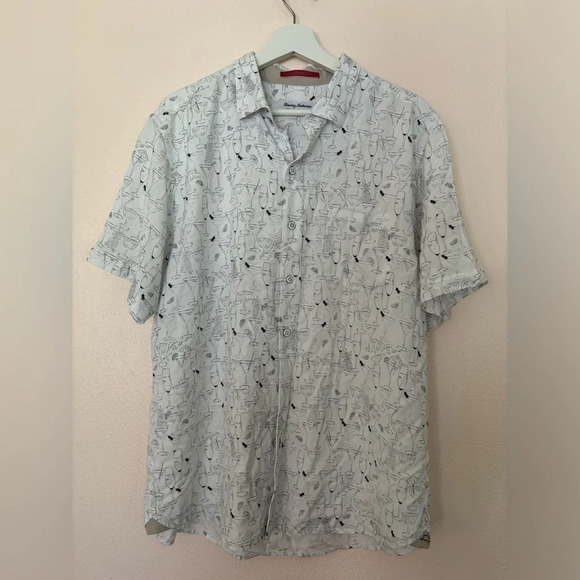 Tommy Bahama Mojito Bay Sippin' Soiree Short-Sleeve Shirt- Large - Picture 4 of 5